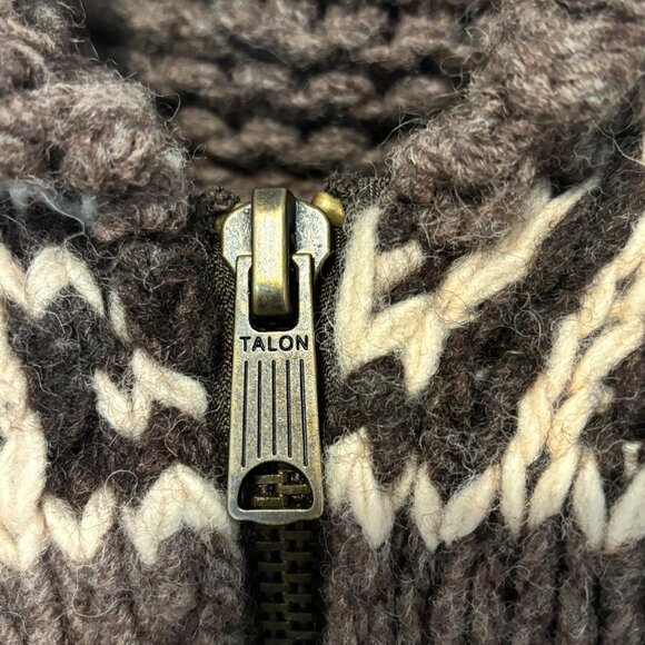 Eddie Bauer Cowichan Hand Knit Wool Zip-up Sweater - M - Picture 9 of 12